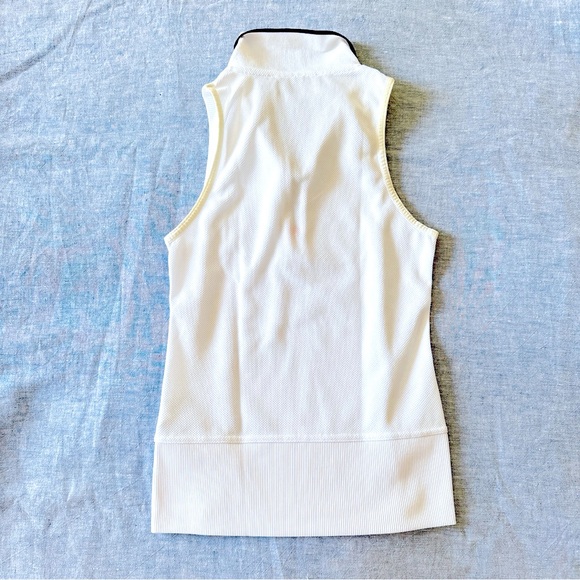 EUC♥️ADIDAS STELLA McCARTNEY SLEEVELESS QUARTER ZIP POLO TOP SHIRT TANK WHITE XS - Picture 3 of 6